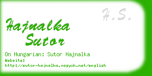 hajnalka sutor business card
